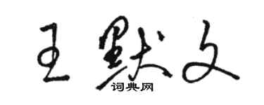 駱恆光王默文草書個性簽名怎么寫