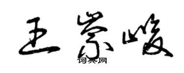 曾慶福王崇峻草書個性簽名怎么寫