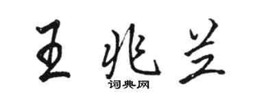 駱恆光王兆蘭行書個性簽名怎么寫