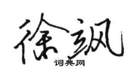 駱恆光徐颯行書個性簽名怎么寫