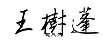 王正良王樹蓬行書個性簽名怎么寫