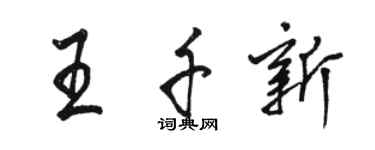 駱恆光王千新行書個性簽名怎么寫