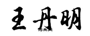 胡問遂王丹明行書個性簽名怎么寫