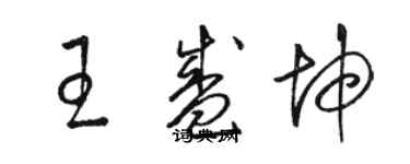 駱恆光王盛坤草書個性簽名怎么寫