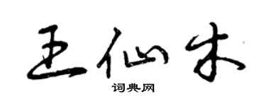 曾慶福王仙木草書個性簽名怎么寫