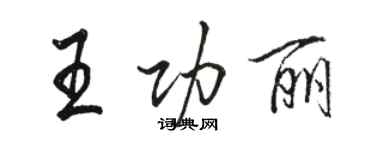 駱恆光王功麗行書個性簽名怎么寫