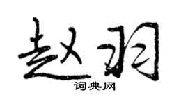 曾慶福趙羽行書個性簽名怎么寫
