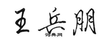駱恆光王兵朋行書個性簽名怎么寫