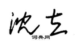 朱錫榮沈立草書個性簽名怎么寫