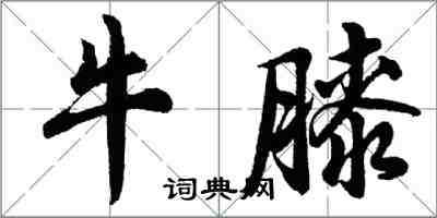 胡問遂牛膝行書怎么寫