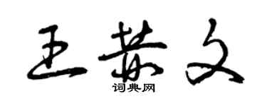 曾慶福王赫文草書個性簽名怎么寫