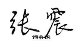 曾慶福張震行書個性簽名怎么寫