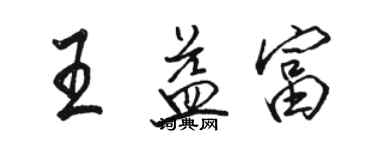 駱恆光王益富行書個性簽名怎么寫