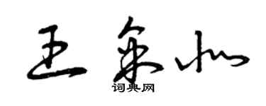 曾慶福王采北草書個性簽名怎么寫