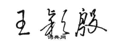 駱恆光王穎殷草書個性簽名怎么寫