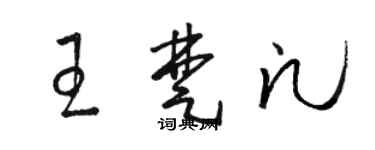 駱恆光王楚凡草書個性簽名怎么寫