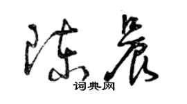 曾慶福陳晨草書個性簽名怎么寫