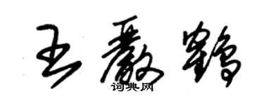 朱錫榮王嚴鶴草書個性簽名怎么寫