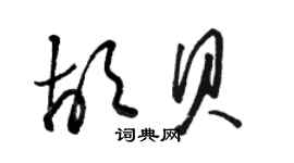 駱恆光胡貝草書個性簽名怎么寫