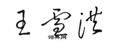 駱恆光王雪洪草書個性簽名怎么寫