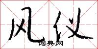 風儀怎么寫好看