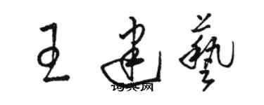 駱恆光王建藝草書個性簽名怎么寫