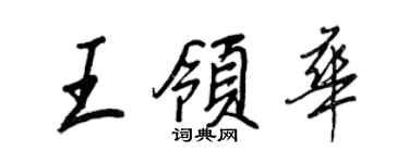 王正良王領華行書個性簽名怎么寫