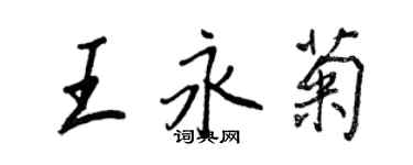 王正良王永菊行書個性簽名怎么寫