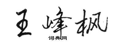 駱恆光王峰楓行書個性簽名怎么寫