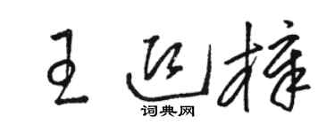 駱恆光王迎樟草書個性簽名怎么寫