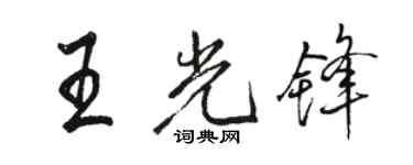 駱恆光王光鋒行書個性簽名怎么寫
