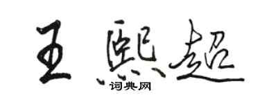 駱恆光王熙超行書個性簽名怎么寫