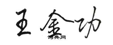 駱恆光王金功行書個性簽名怎么寫