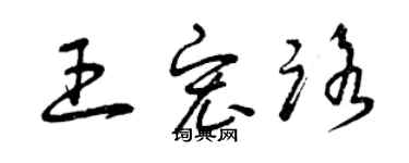 曾慶福王宏路草書個性簽名怎么寫