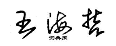 朱錫榮王海哲草書個性簽名怎么寫