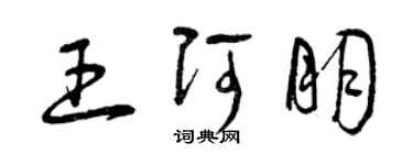 曾慶福王阿朋草書個性簽名怎么寫