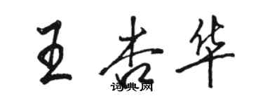 駱恆光王杏華行書個性簽名怎么寫