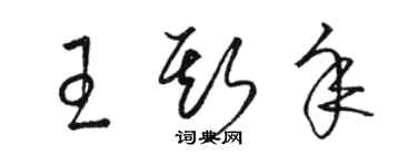 駱恆光王斯年草書個性簽名怎么寫