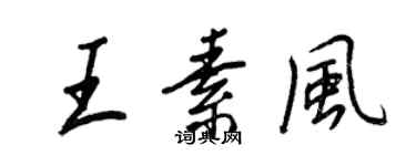 王正良王素風行書個性簽名怎么寫
