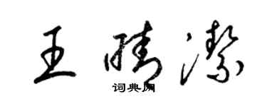 梁錦英王晴潔草書個性簽名怎么寫