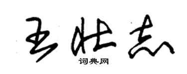 朱錫榮王壯志草書個性簽名怎么寫