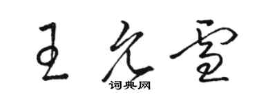 駱恆光王允雪草書個性簽名怎么寫