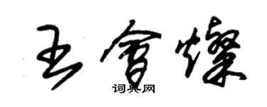 朱錫榮王會燦草書個性簽名怎么寫