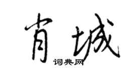 王正良肖城行書個性簽名怎么寫
