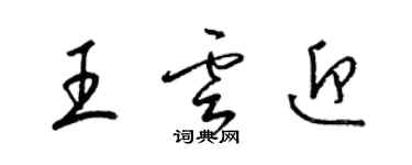 梁錦英王雲迎草書個性簽名怎么寫