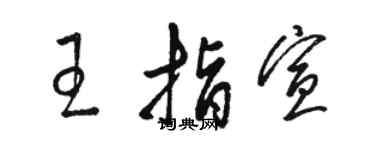 駱恆光王指宣草書個性簽名怎么寫