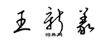 梁錦英王新義草書個性簽名怎么寫