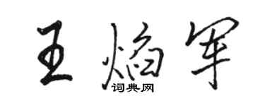 駱恆光王焰軍行書個性簽名怎么寫