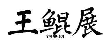 翁闓運王鯤展楷書個性簽名怎么寫
