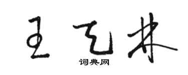 駱恆光王天林草書個性簽名怎么寫